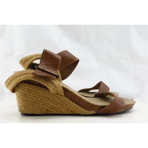 Me Too Sz 8 M Brown Ankle Strap Leather Women Sandals Knock - Picture 4 of 7